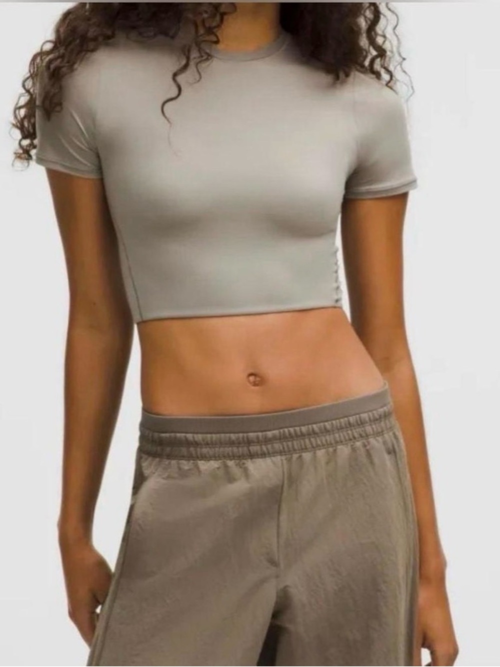 Lululemon Nomad Wunder Most Nulu Crewneck Cropped T-Shirt Size 6